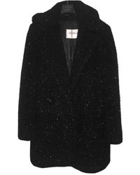 Max Mara Teddy Bear Icon Wool Coat - Black
