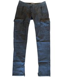 Maje Khaki Cotton Trousers - Multicolour