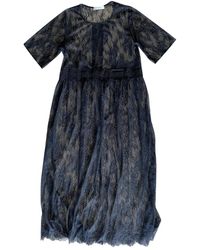 Sandro Spitze Maxi kleid - Schwarz