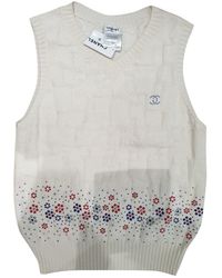 Chanel Wolle Pullover - Weiß