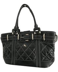 Burberry Patent Leather Handbag - Black
