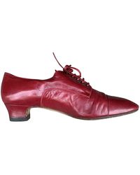 Chanel Tacones de Cuero - Rojo