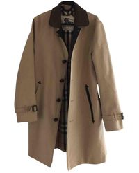 Burberry Mantel en Toile Beige - Neutre