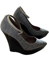 Burberry Cloth Heels - Grey