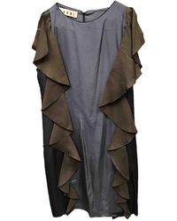 Marni Seide Mini kleid - Grau
