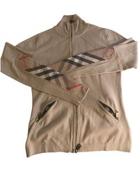 Burberry Beige Cotton Knitwear - Natural