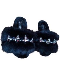 Max Mara Multicolour Leather Sandals - Blue