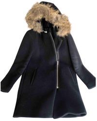 Sandro Fall Winter 2018 Wolle Mäntel - Schwarz