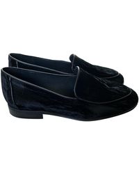 Max Mara Velvet Flats - Black