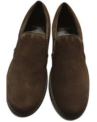 Moncler Mocassins en Suede Marron