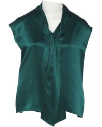 Lanvin Top in seta verde \N
