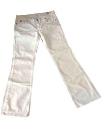 Sandro White Cotton Jeans