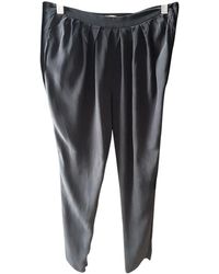 Maje Black Silk Trousers
