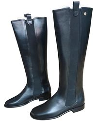 chanel mid calf boots