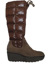 Moncler Bottes en Polyester Marron