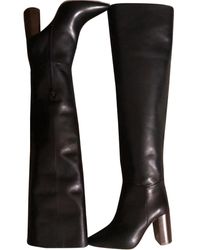 Maje Black Leather Boots