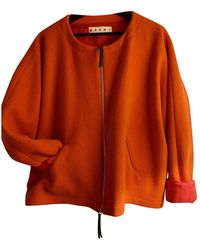 Marni Cappotto in lana arancione