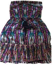 Sandro Seide Midi kleid - Mehrfarbig