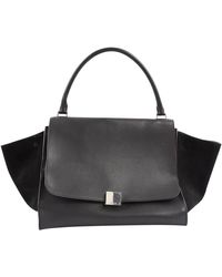 Céline Trapèze Leder Handtaschen - Schwarz