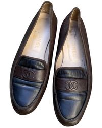 Chanel Leder Mokassins - Braun