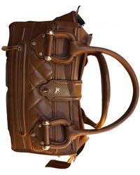 Burberry Leather Handbag - Brown