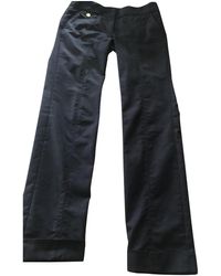 Moncler Pantalons en Coton Bleu