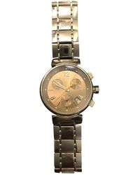 Louis Vuitton Orologio in acciaio beige Tambour Chronographe - Neutro