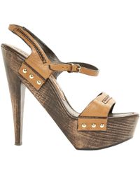 Burberry Leather Heels - Brown