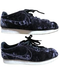 burgundy nike cortez velvet