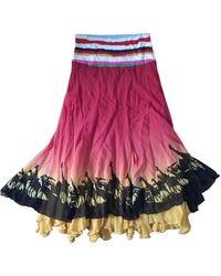 Diane von Furstenberg Seide Maxi Rock - Mehrfarbig