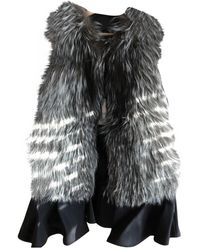 Moncler Mantel en Renard Noir