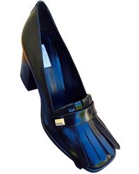 Max Mara Leather Heels - Blue