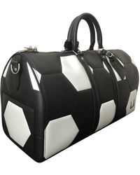 Louis Vuitton Keepall Leder Wochenende Tasche - Schwarz
