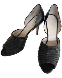 Max Mara Black Leather Sandals