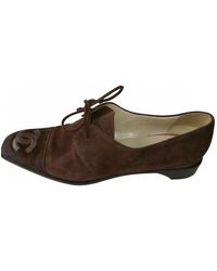 Chanel Scarpe stringate in Pelle di vitello effetto cavallino - Marrone