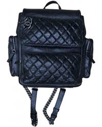 Chanel Mochila de Cuero - Negro