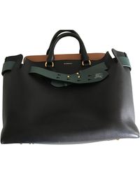 Burberry The Belt Leather Handbag - Black