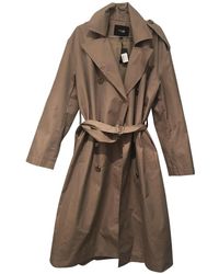 Maje Beige Synthetic Trench Coats - Natural