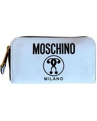 Moschino Leather Wallet in Black - Lyst