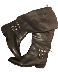 Sandro Leder Reiterstiefel - Schwarz