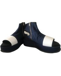 Marni Leder Sandalen - Blau