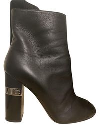 Chanel Leder Stiefel - Schwarz
