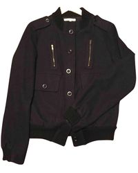 Maje Anthracite Wool Jacket - Black