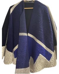 Maje Blue Wool Coat