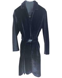 Sandro Black Leather Coats