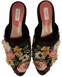 Max Mara Cloth Mules - Black