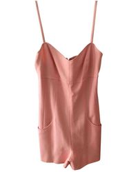 Chanel Salopette in lana rosa - Multicolore