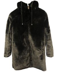 Maje Fall Winter 2019 Black Faux Fur Coats