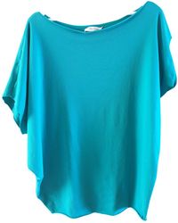 Max Mara Turquoise Synthetic Top - Blue