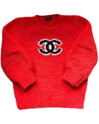 Chanel Wolle Pullover - Rot